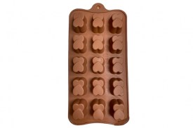 Molde silicona 15 corazones dobles